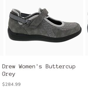 Drew Women's 7M Buttercup orthopedic Mary Jane shoes grey comfort casual neutral